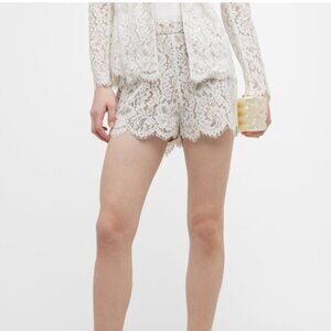 L'AGENCE White Lace High Waist Dress Shorts New NWT Size 6